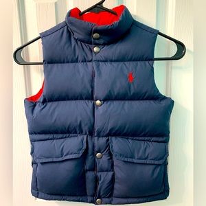 Boys Polo Ralph Lauren Reversible Puffer Vest Size 5